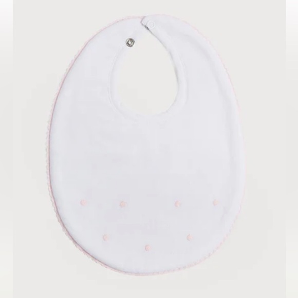 Pepa London Pink Dotted Cotton Bib - Picture 2 of 3